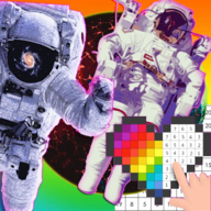 ̫ɫ(Astronaut Space Pixel Art-Coloring By Numbe)