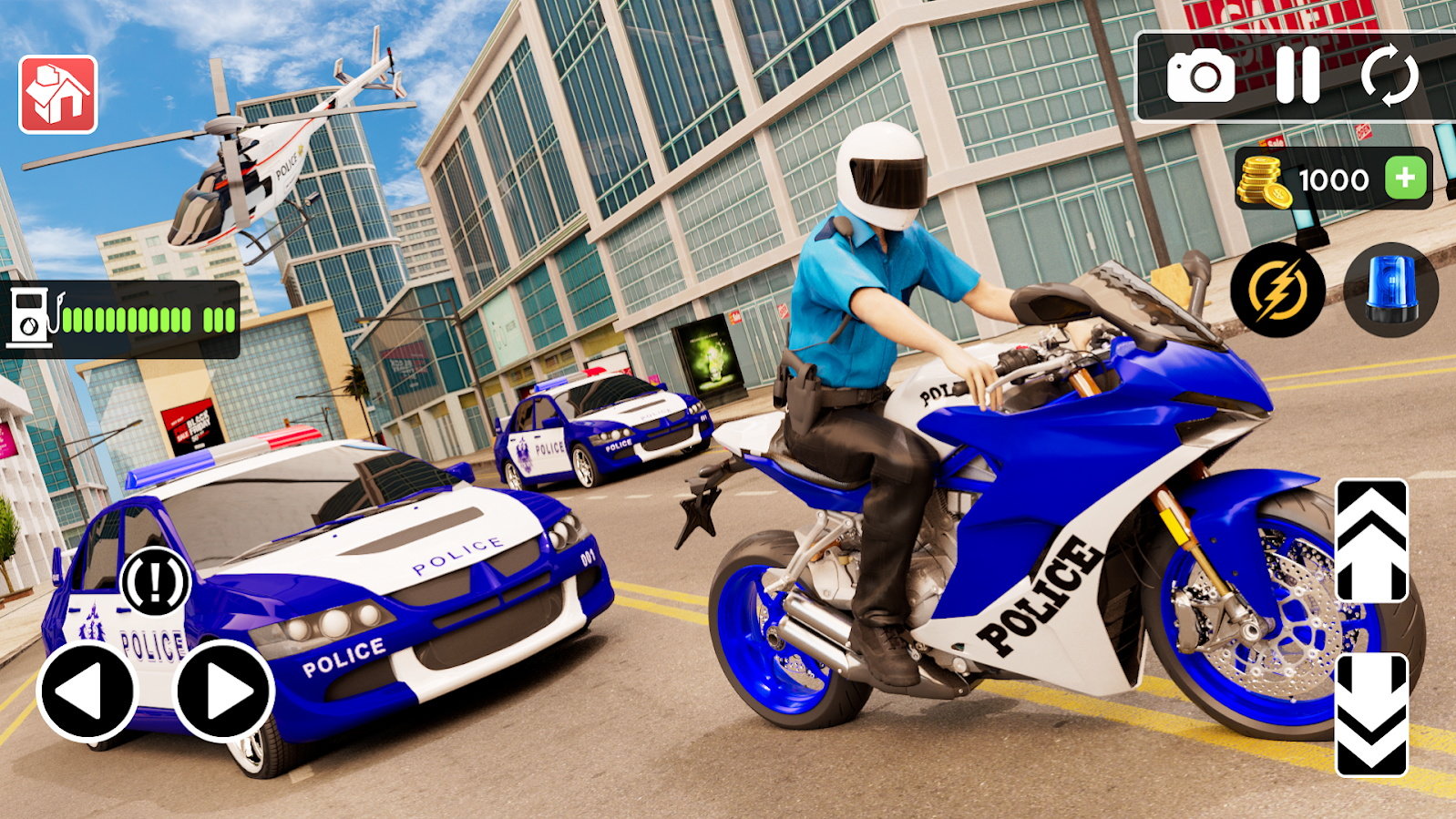 警察驾驶摩托车(Police MotorBike Race Simulator 3D)